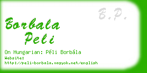 borbala peli business card